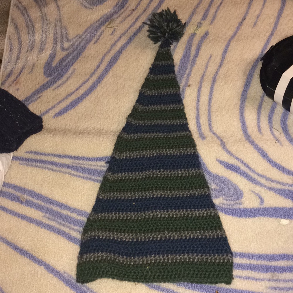 Hand knitted long hat